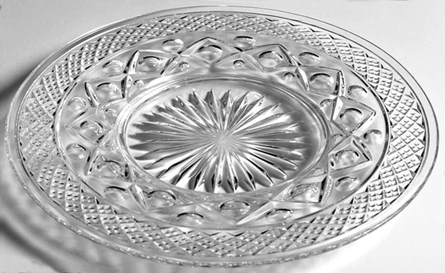 Cape Cod Clear (1602 + 160) Bread & Butter-Ftd Aka Mayoannaise Underplate by Imperial Glass-Ohio-1