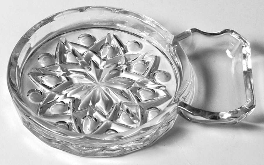 Cape Cod Clear (1602 + 160) Coaster with Spoon Rest by Imperial Glass-Ohio-1