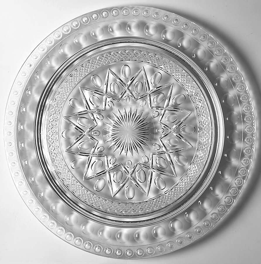 Cape Cod Clear (1602 + 160) Birthday Cake Plate by Imperial Glass-Ohio-1