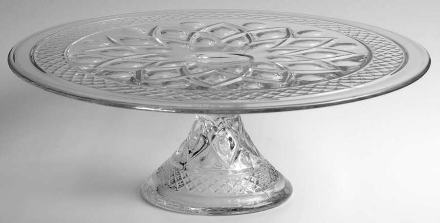 Cape Cod Clear (1602 + 160) 10" Diameter Pedestal Cake Stand by Imperial Glass-Ohio-1