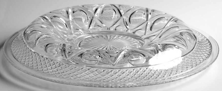 Cape Cod Clear (1602 + 160) 13" Large Center Bowl by Imperial Glass-Ohio-1