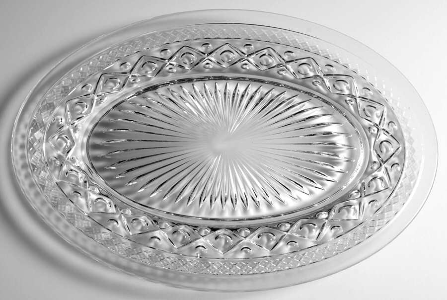 Cape Cod Clear (1602 + 160) 13" and Over, Platter by Imperial Glass-Ohio-1