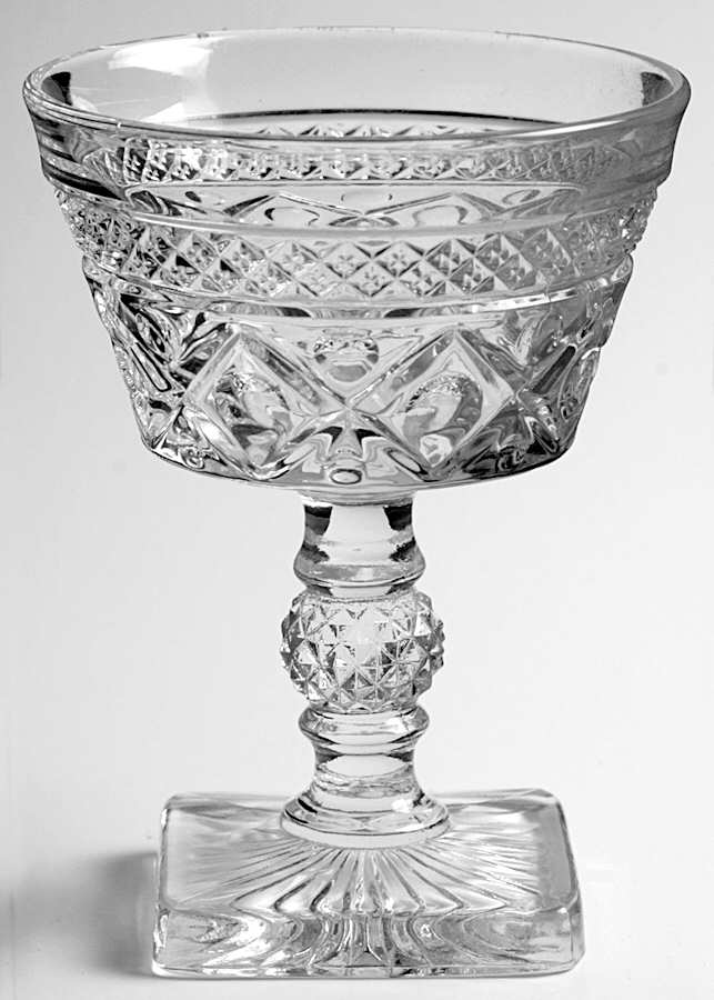 Cape Cod Clear (1602 + 160) Champagne/Tall Sherbet by Imperial Glass-Ohio-1