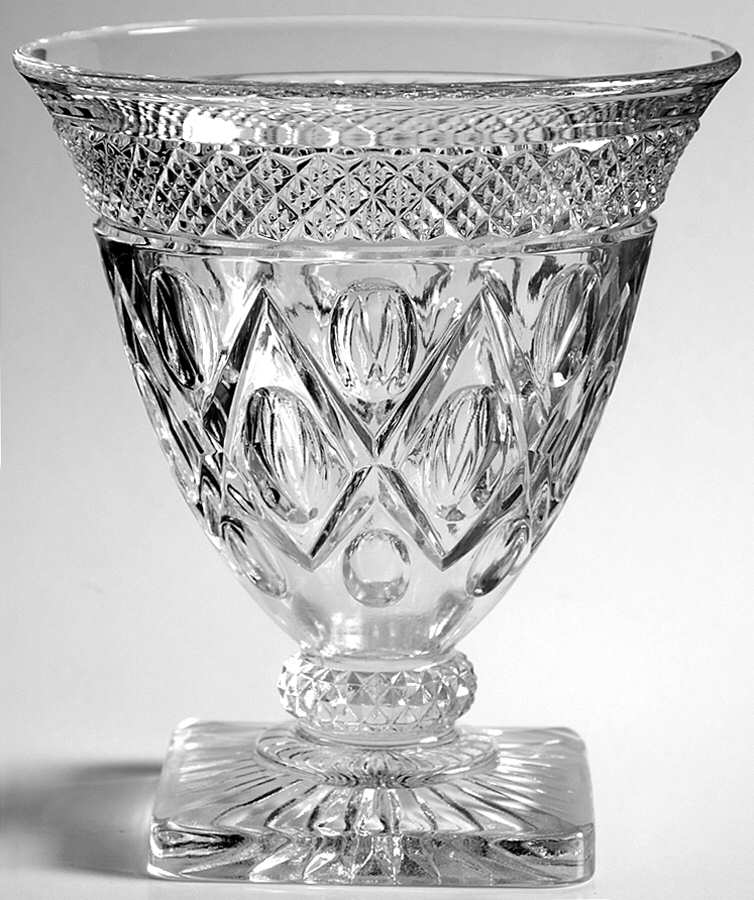 Cape Cod Clear (1602 + 160) 6" Footed Vase by Imperial Glass-Ohio-1