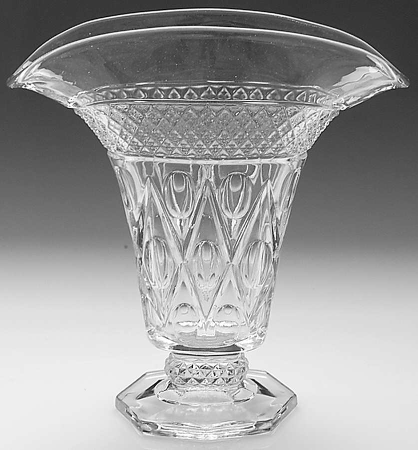 Cape Cod Clear (1602 + 160) Fan Shape Vase by Imperial Glass-Ohio-1