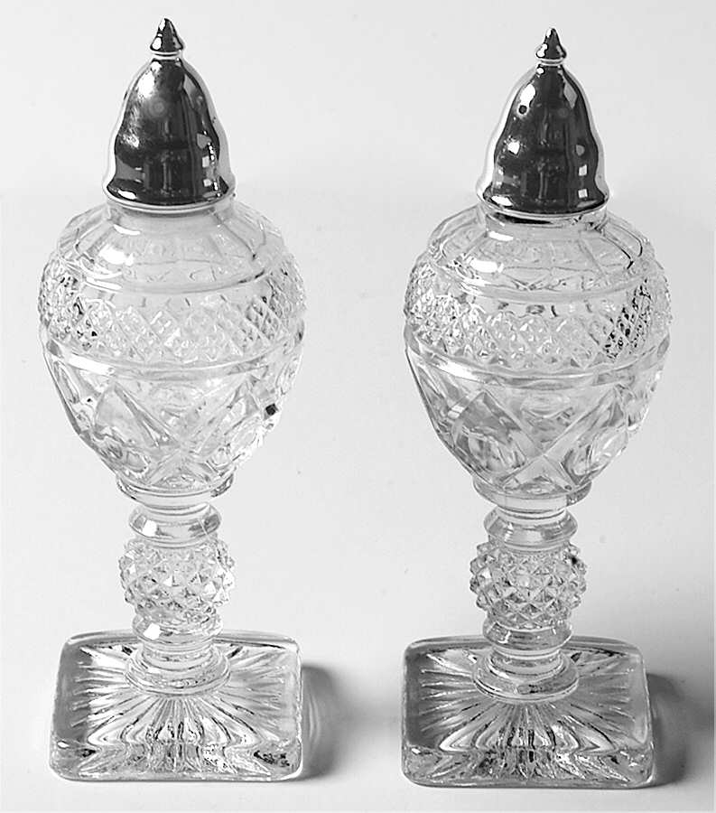 Cape Cod Clear (1602 + 160) #243 Shaker Set W/Metal Lid by Imperial Glass-Ohio-1