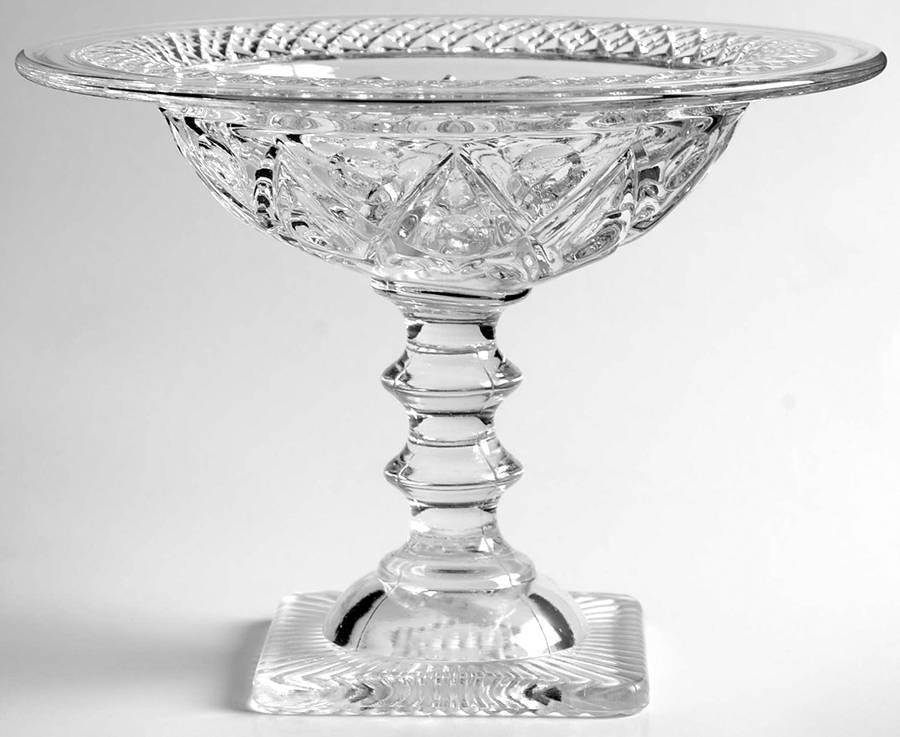 Cape Cod Clear (1602 + 160) Round Compote (Height X Width) by Imperial Glass-Ohio-1