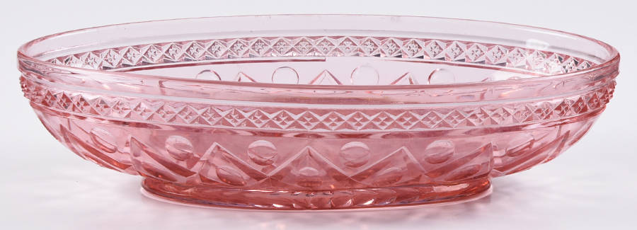 Cape Cod Pink 8" Oval Low Bowl by Imperial Glass-Ohio-1