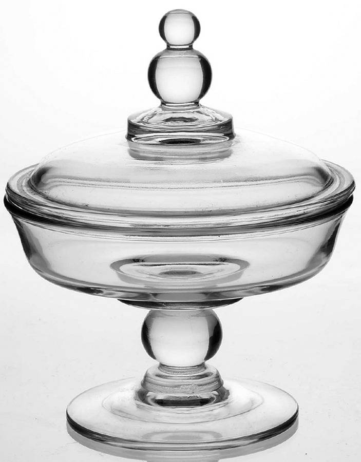 Candlewick Clear (Stem 3400) Honey Dish & Lid by Imperial Glass-Ohio-1