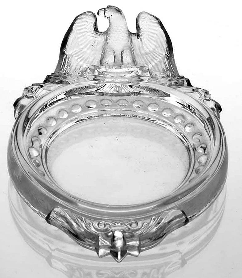 Candlewick Clear (Stem 3400) Eagle Handle Ashtray by Imperial Glass-Ohio-1