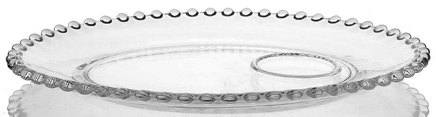 Candlewick Clear (Stem 3400) Oval Snack Plate by Imperial Glass-Ohio-1