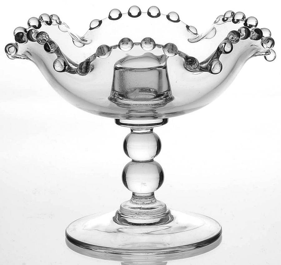 Candlewick Clear (Stem 3400) Crimped Flower Candlestick by Imperial Glass-Ohio-1