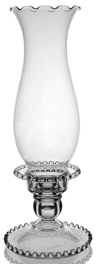 Candlewick Clear (Stem 3400) (3 Piece) Hurricane Lamp by Imperial Glass-Ohio-1
