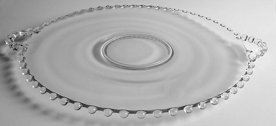 Candlewick Clear (Stem 3400) Large 2 Handled Plate by Imperial Glass-Ohio-1