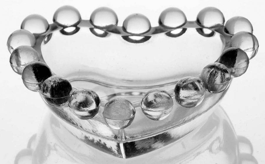 Candlewick Clear (Stem 3400) Mint Heart by Imperial Glass-Ohio-1