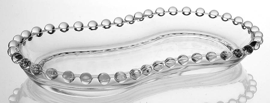 Candlewick Clear (Stem 3400) 6 1/2"-7" Tray for Creamer, Open Sugar Set by Imperial Glass-Ohio-1