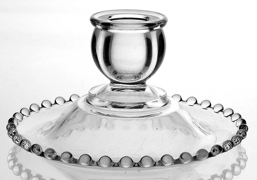 Candlewick Clear (Stem 3400) Flat Candleholder by Imperial Glass-Ohio-1