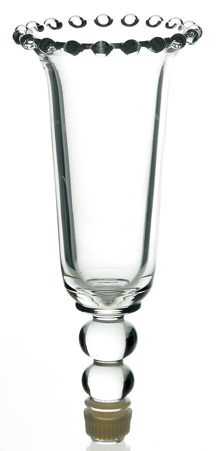 Candlewick Clear (Stem 3400) 7" 2 Bead Base/Bead Top Peg Base by Imperial Glass-Ohio-1