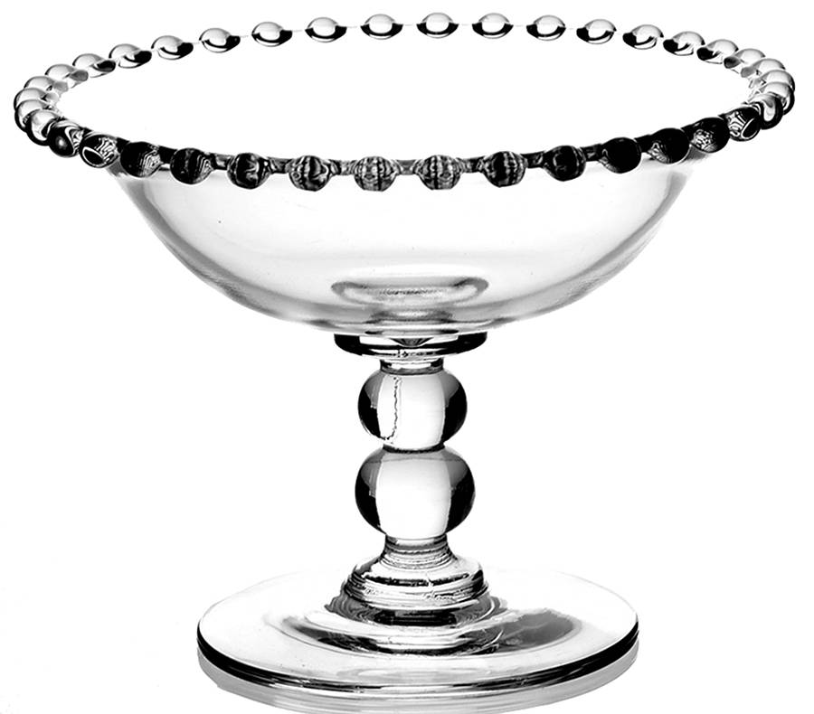 Candlewick Clear (Stem 3400) Round Compote (Height X Width) by Imperial Glass-Ohio-1