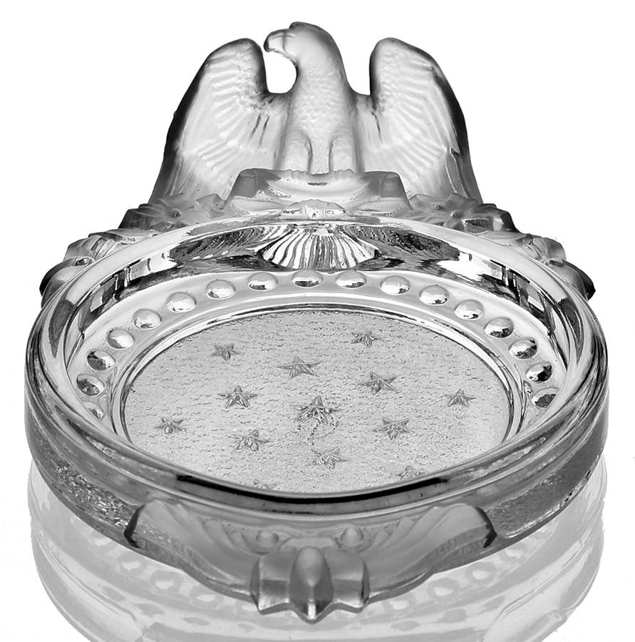 Candlewick Clear (Stem 3400) Eagle Handle Ashtray by Imperial Glass-Ohio-1