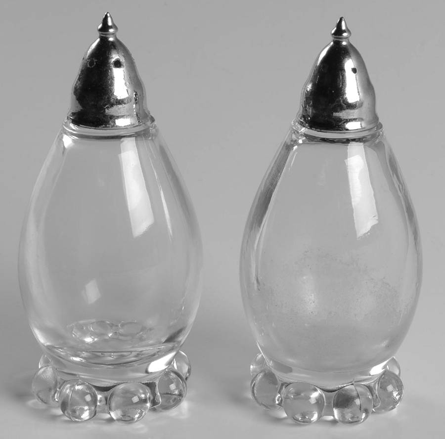 Candlewick Clear (Stem 3400) Shaker Set w/Metal Lids by Imperial Glass-Ohio-1