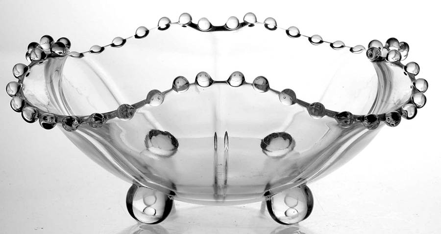 Candlewick Clear (Stem 3400) Crimped Bowl by Imperial Glass-Ohio-1