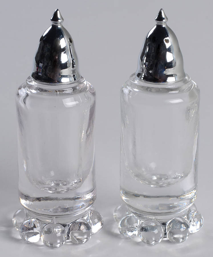 Candlewick Clear (Stem 3400) #247 Shaker Set W/Metal Lids by Imperial Glass-Ohio-1