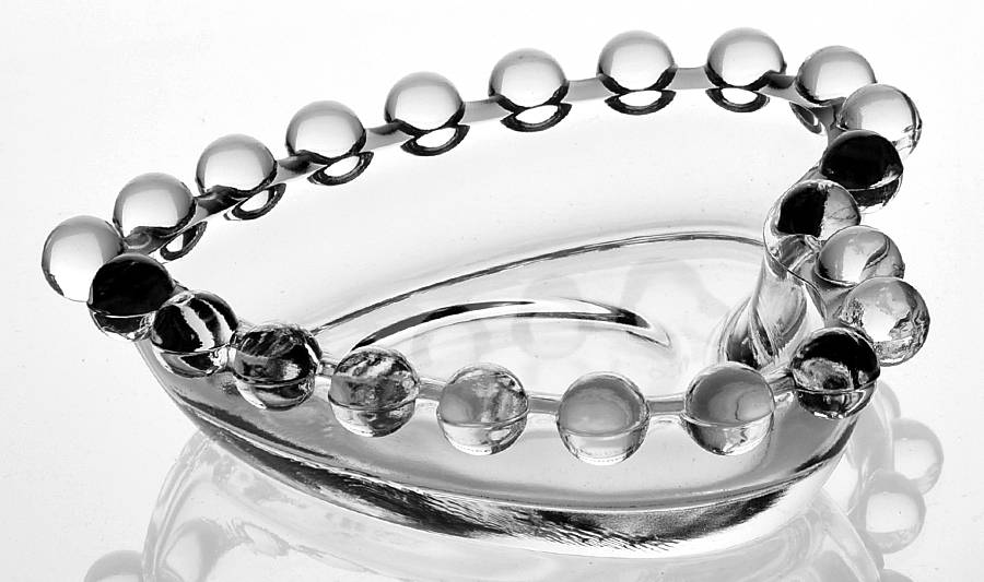Candlewick Clear (Stem 3400) Nut Heart by Imperial Glass-Ohio-1