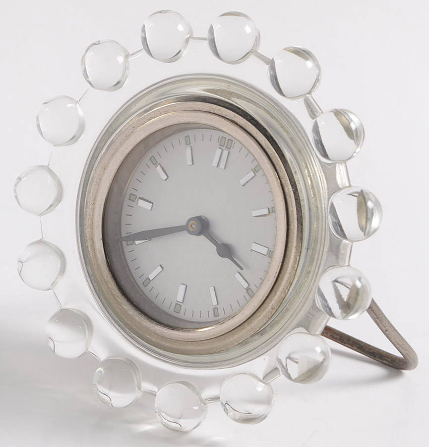 Candlewick Clear (Stem 3400) Small Clock by Imperial Glass-Ohio-1