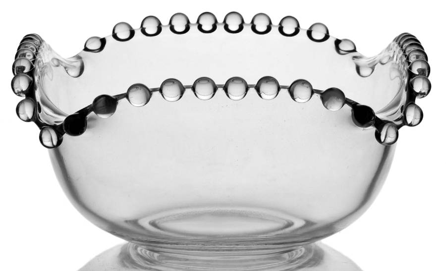Candlewick Clear (Stem 3400) Square Bowl Round Base by Imperial Glass-Ohio-1