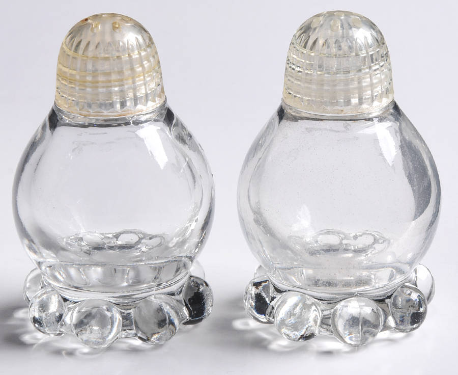 Candlewick Clear (Stem 3400) #96 Shaker Set Wplastic Lids by Imperial Glass-Ohio-1