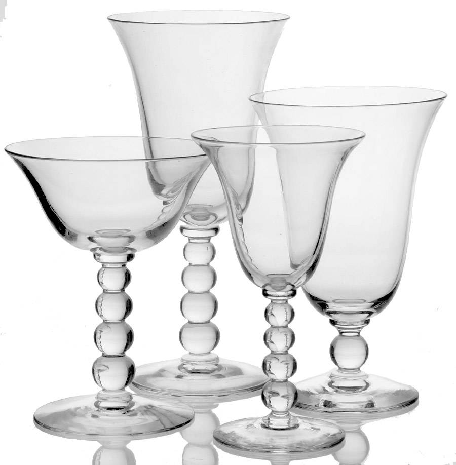 Candlewick Clear (Stem 3400) 4 Piece Place Setting by Imperial Glass-Ohio-1