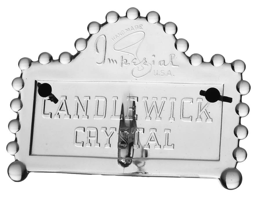 Candlewick Clear (Stem 3400) Desk Sign by Imperial Glass-Ohio-1