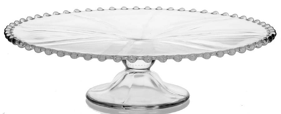 Candlewick Clear (Stem 3400) Low Cake Stand by Imperial Glass-Ohio-1