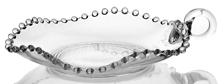 Candlewick Clear (Stem 3400) Crimped Handled Candy Dish by Imperial Glass-Ohio-1