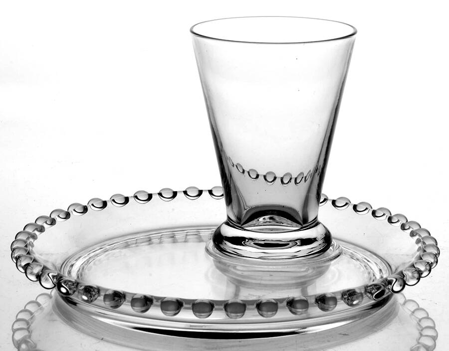 Candlewick Clear (Stem 3400) Canape Set-Jfl & Canape Plate by Imperial Glass-Ohio-1