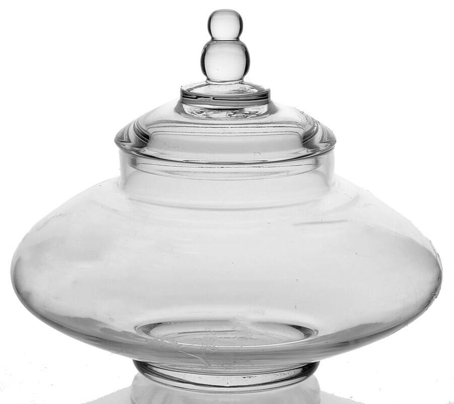 Candlewick Clear (Stem 3400) Candy Box/Jar Tower & Lid by Imperial Glass-Ohio-1