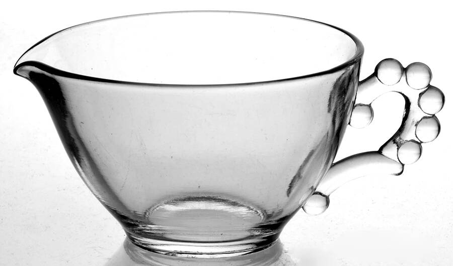 Candlewick Clear (Stem 3400) Question Mark Handle Creamer by Imperial Glass-Ohio-1