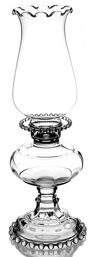 Candlewick Clear (Stem 3400) Hurricane Lamp & Globe by Imperial Glass-Ohio-1