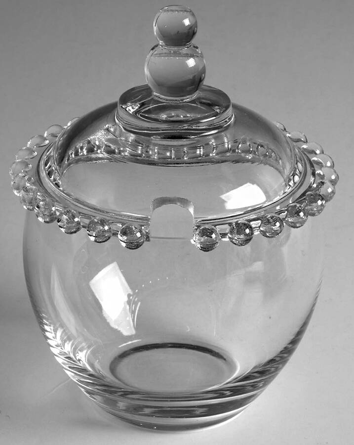 Candlewick Clear (Stem 3400) Marmalade with Lid by Imperial Glass-Ohio-1