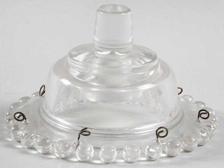 Candlewick Clear (Stem 3400) Bobeche-Holds 7 Prisms by Imperial Glass-Ohio-1