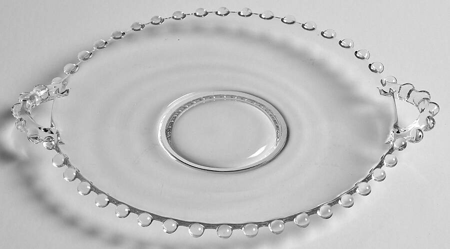 Candlewick Clear (Stem 3400) 8" Handled Plate/Underplate by Imperial Glass-Ohio-1