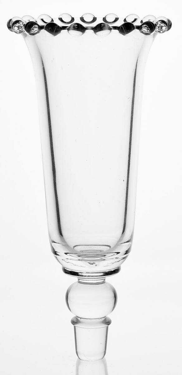 Candlewick Clear (Stem 3400) 7" 1 Bead Base/Bead Top Peg Base by Imperial Glass-Ohio-1