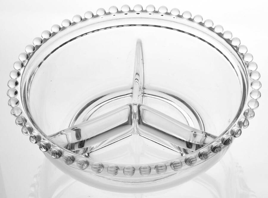 Candlewick Clear (Stem 3400) 3-Part Candy Box No Lid by Imperial Glass-Ohio-1