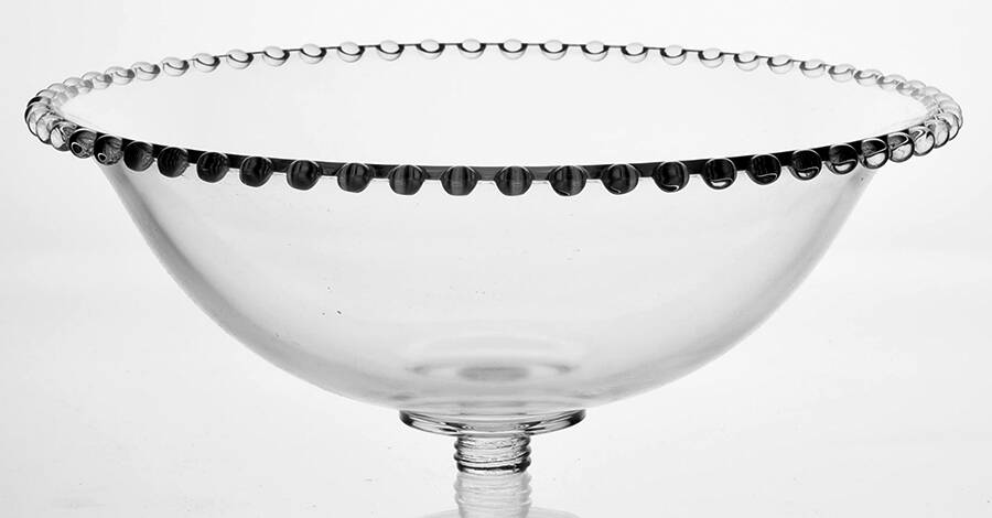 Candlewick Clear (Stem 3400) 9" Screw Peg Bowl (Needs Silver Base) by Imperial Glass-Ohio-1
