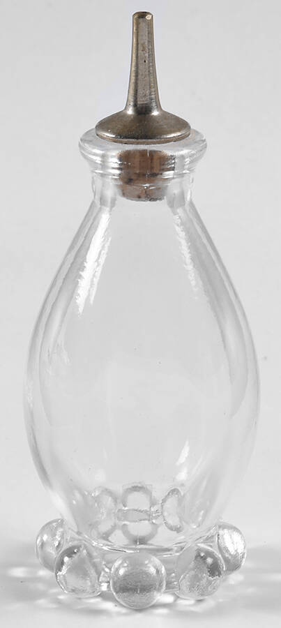 Candlewick Clear (Stem 3400) Plain Bitters Bottle & Metal Tube by Imperial Glass-Ohio-1
