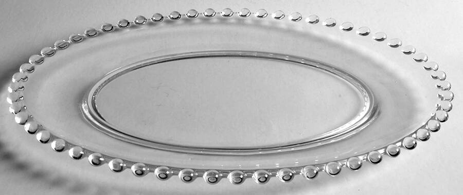 Candlewick Clear (Stem 3400) Oval Salad Plate by Imperial Glass-Ohio-1