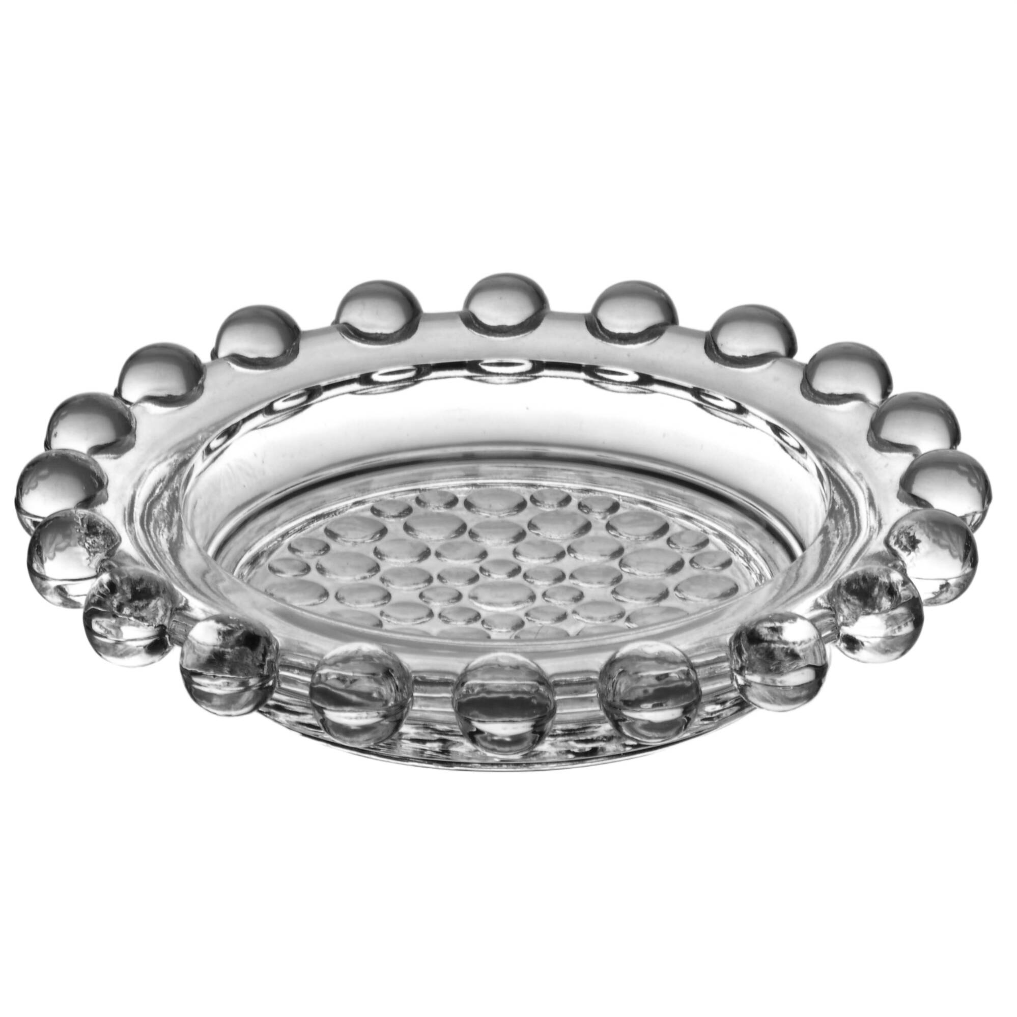 Candlewick Clear (Stem 3400) 5" Round Ashtray w/Bubbles by Imperial Glass-Ohio-1