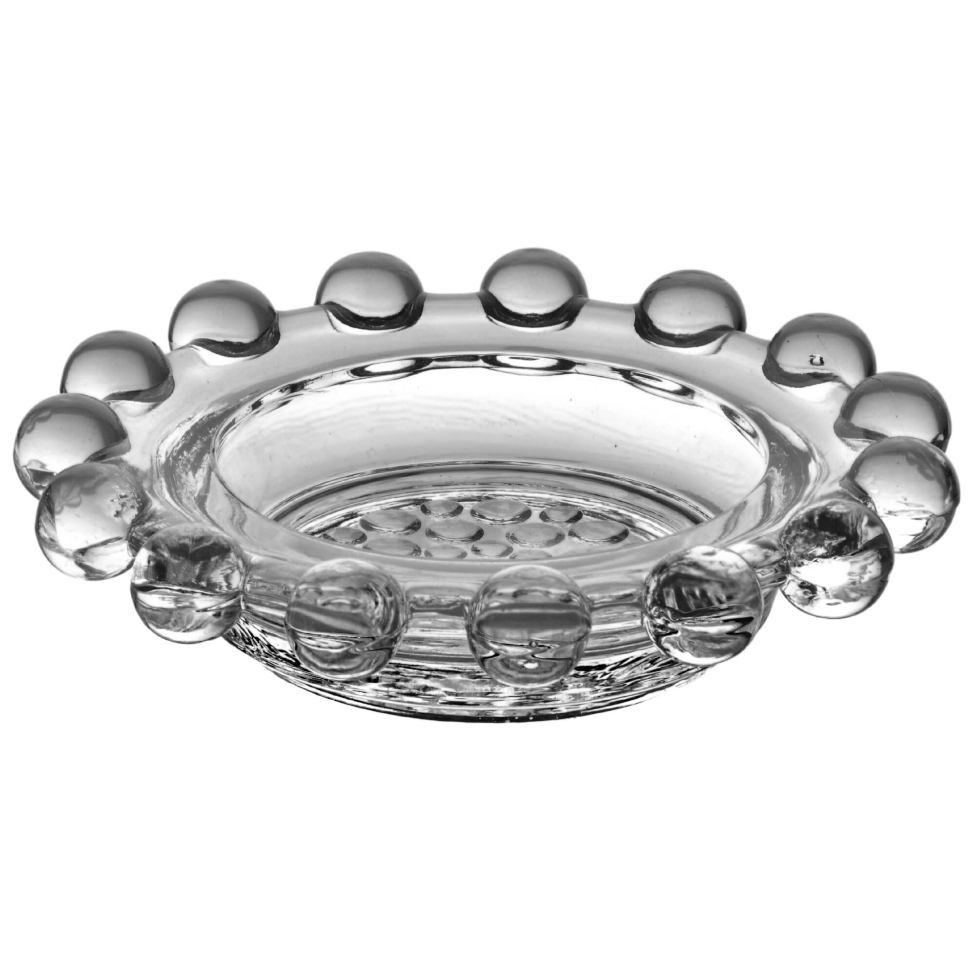 Candlewick Clear (Stem 3400) 4" Round Ashtray w/Bubbles by Imperial Glass-Ohio-1