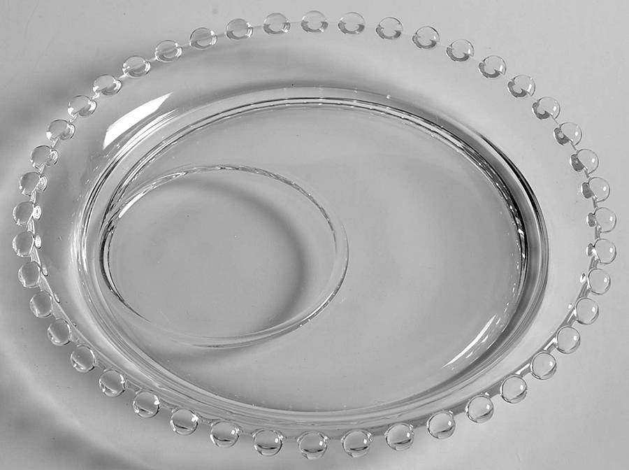 Candlewick Clear (Stem 3400) Canape Plate with 2 1/2" Seat by Imperial Glass-Ohio-1